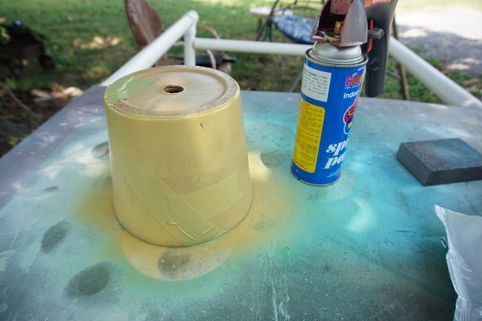 yellow spray paint for flower pots