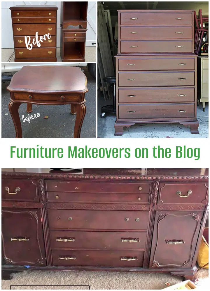 Painted furniture makeovers on the blog
