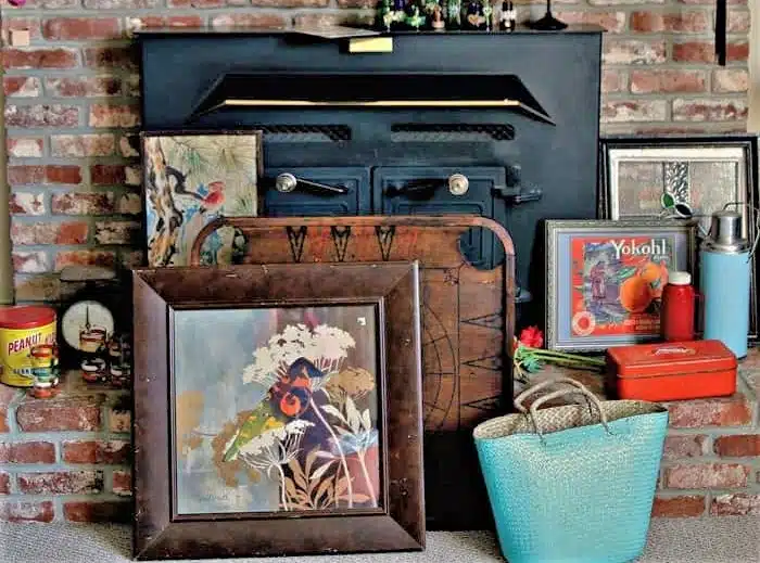 shop your home for items to decorate your mantel