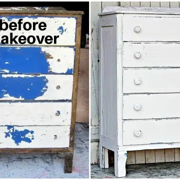 trashed furniture makeover with paint