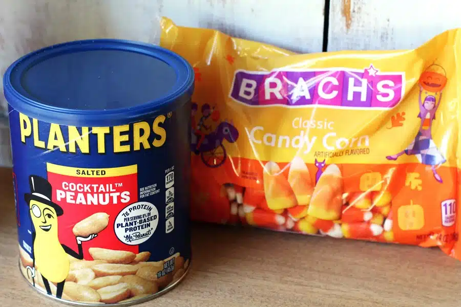 Brachs Candy Corn and Planters Salted Cocktail Peanuts