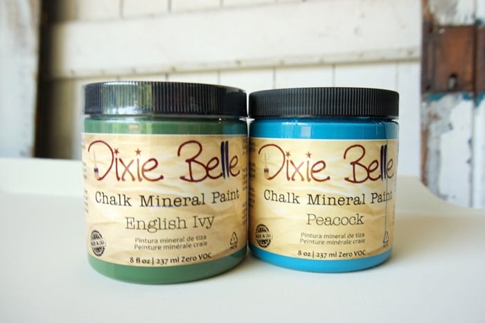 Dixie Belle Chalk Mineral Paints, English Ivy and Peacock