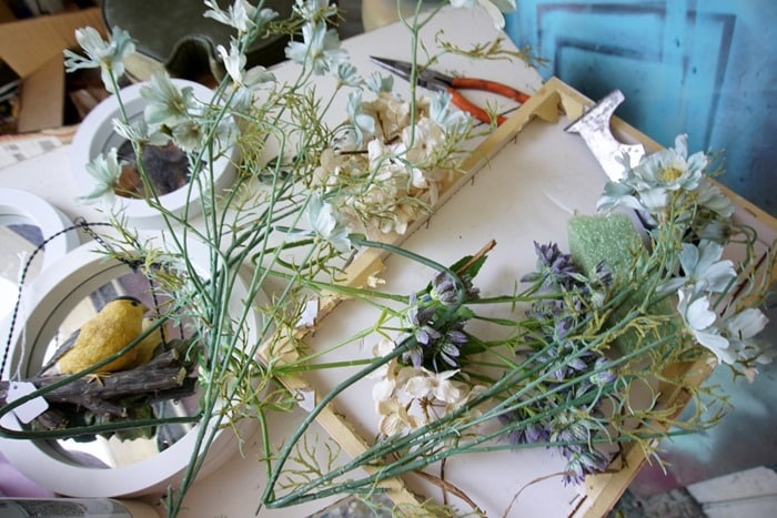 flowers for making a wreath