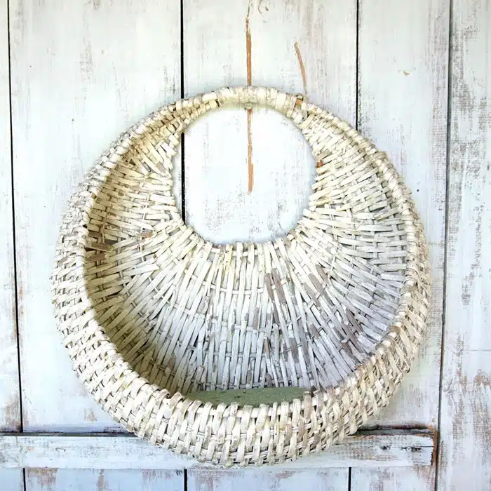 how to decorate a hanging wicker basket