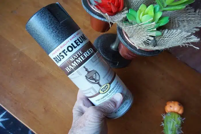 Rustoleum Spray Paint Hammered Finish for thrift store projects