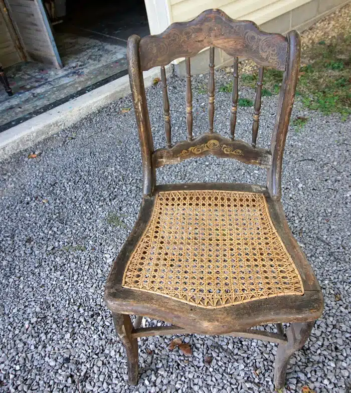 antique chair from flea market