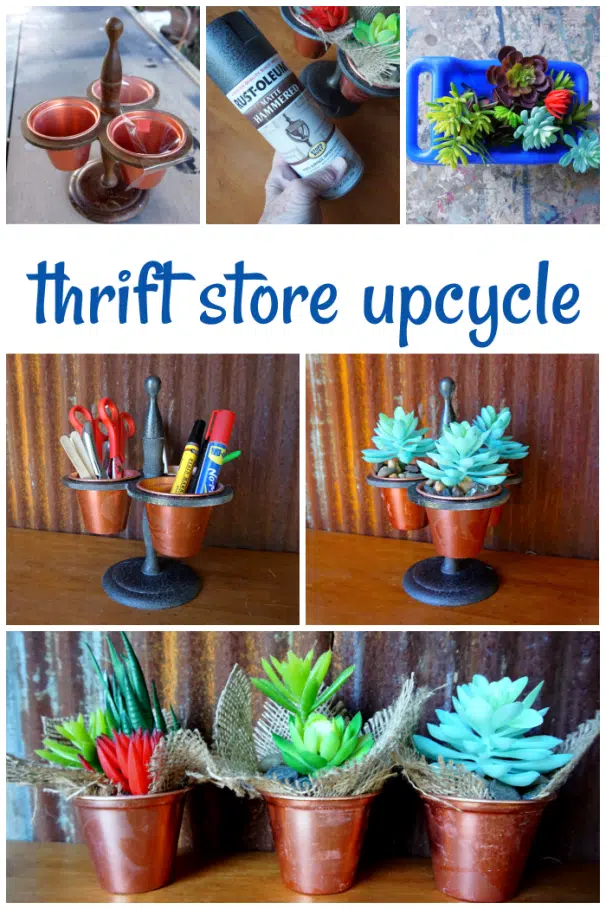 How to upcycle a thrift store find into a multi-purpose decorative piece of home decor