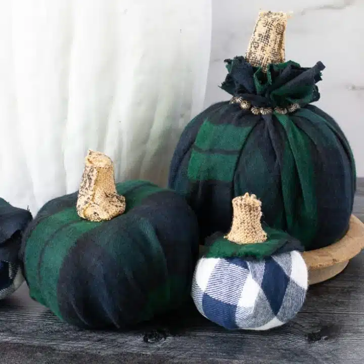 no sew flannel pumpkins from Christy Our Southern Home