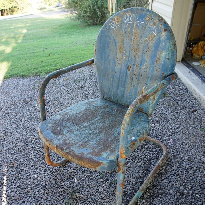 vintage metal chair