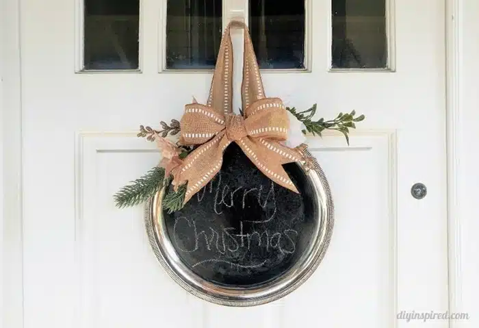 Repurposed-Chalkboard-Silver-Platter-Wreath