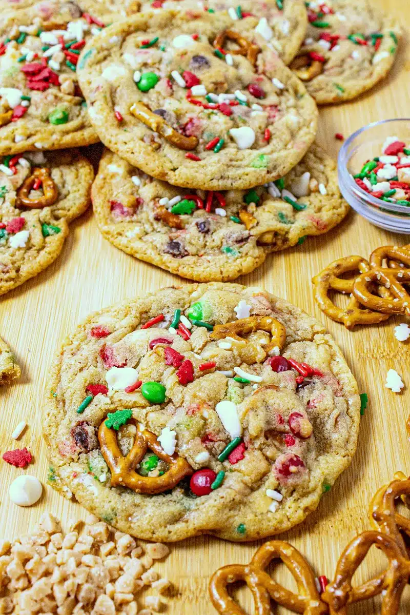 The best trash cookies and Santa's favorite Christmas Kitchen Sink Cookies