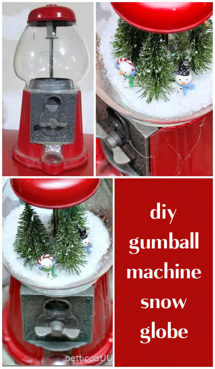 diy gumball machine snow globe