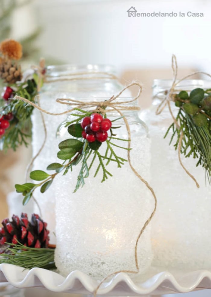 epsom salt winter luminaries by remodelacasa
