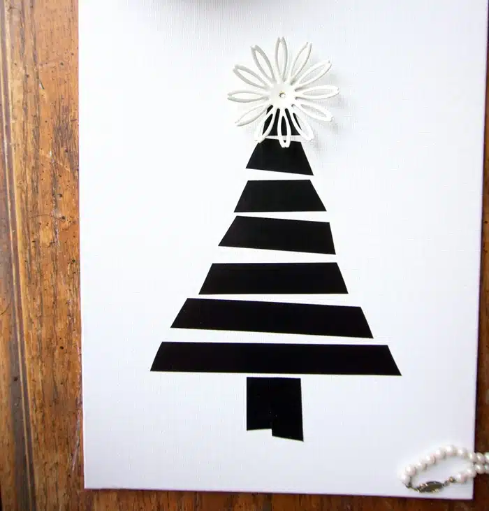 how to make Christmas wall decor using electrical tape