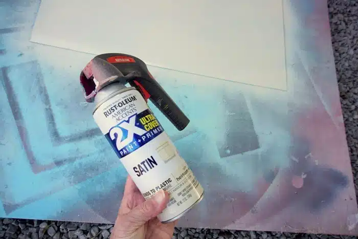 spray paint a magnet board