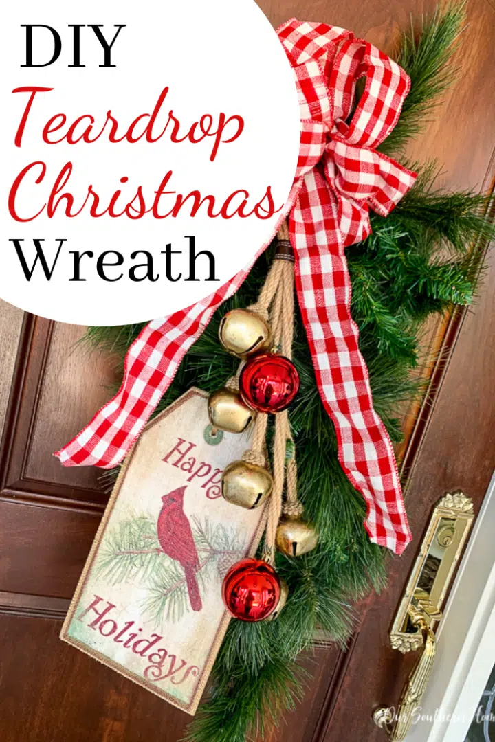 teardrop Christmas wreath by Our Southern Home