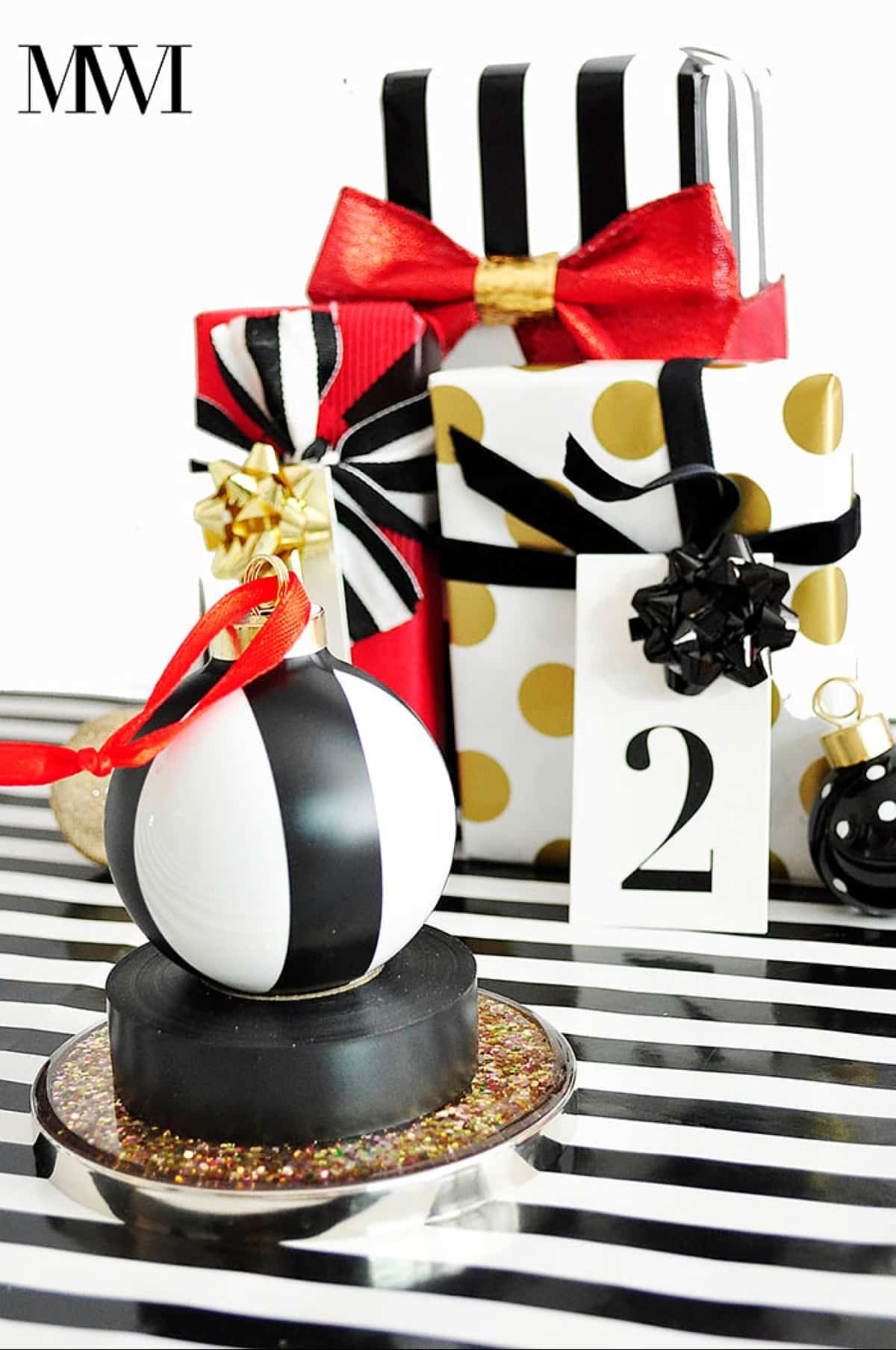 Kate Spade inspired DIY ornaments by Monica Benavidez