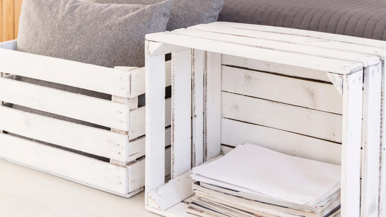 crates for home storage and decor