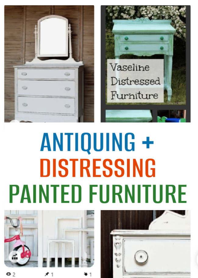 How To Distress Latex Paint Using Sandpaper Dresser Makeover