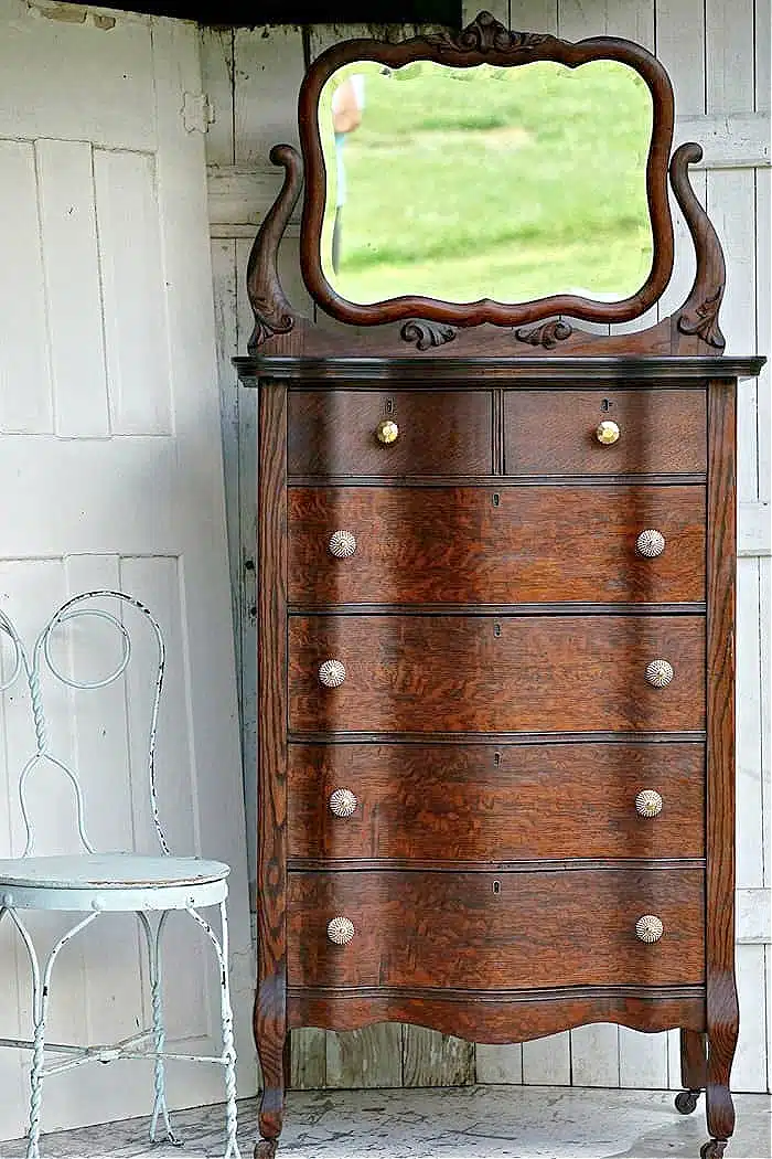 restored antique dresser or chest of drawers