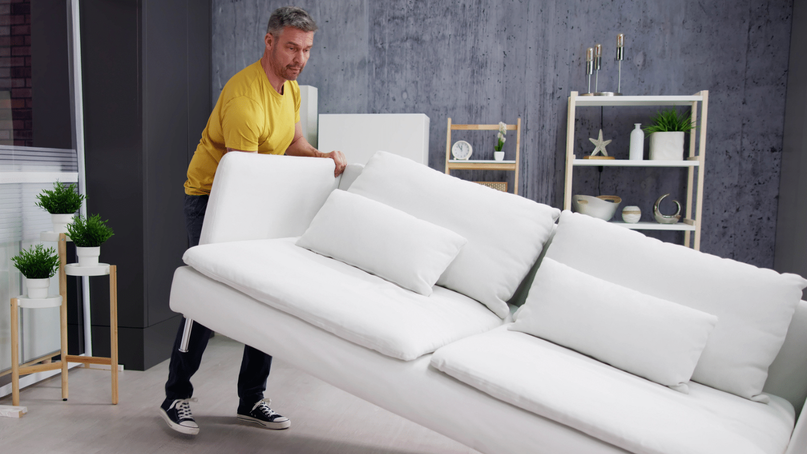 white sofa