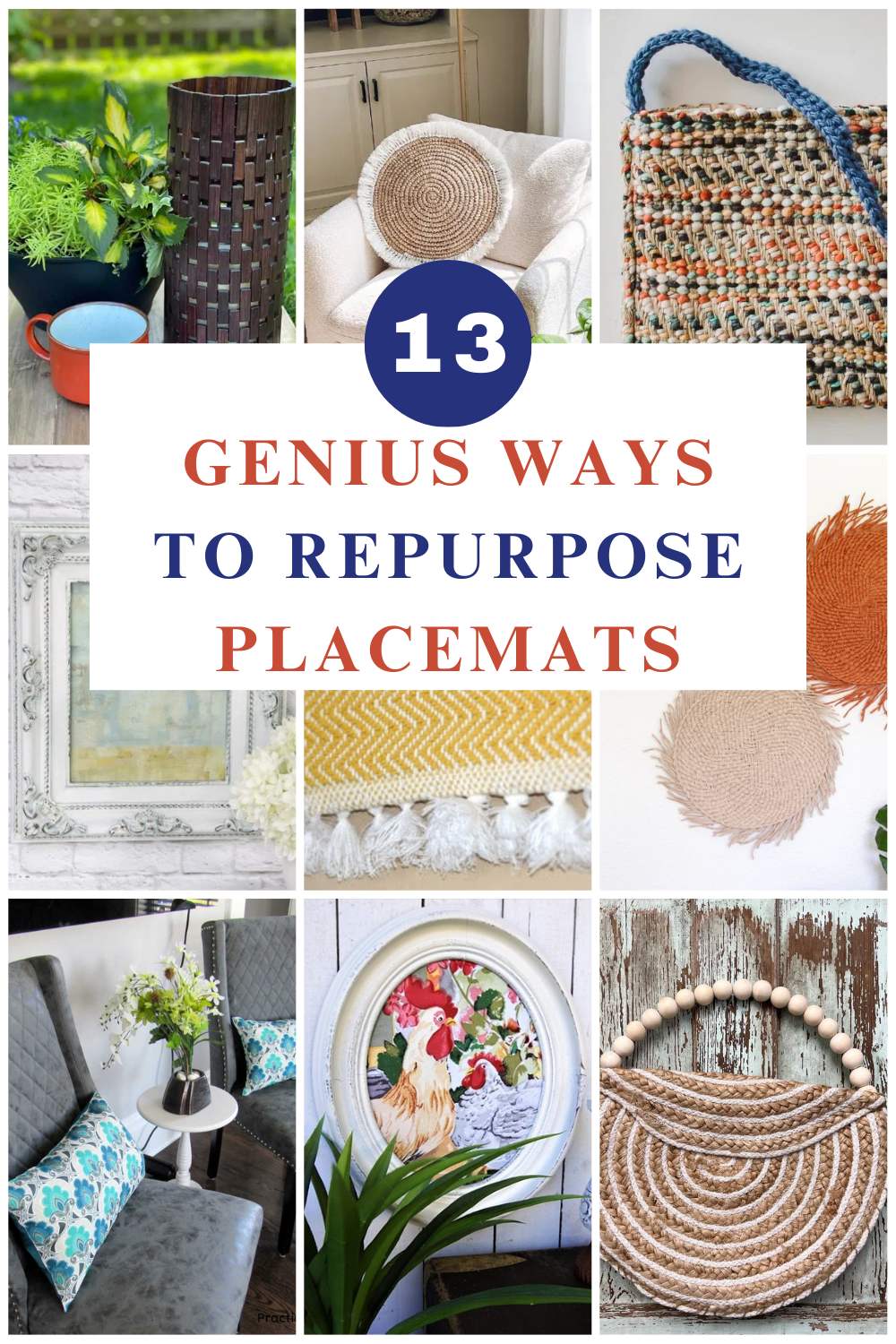 Pin collage with text repurposed placemats