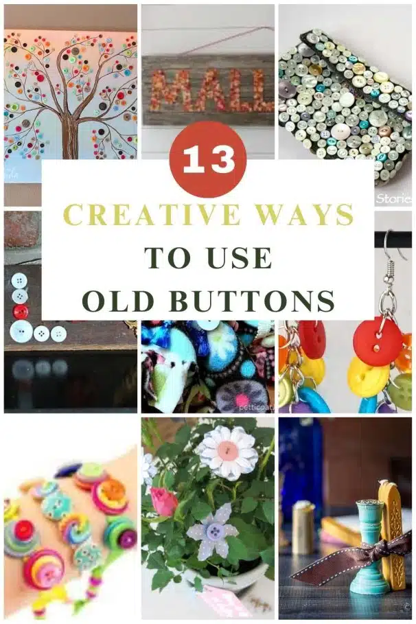 collage with button crafts