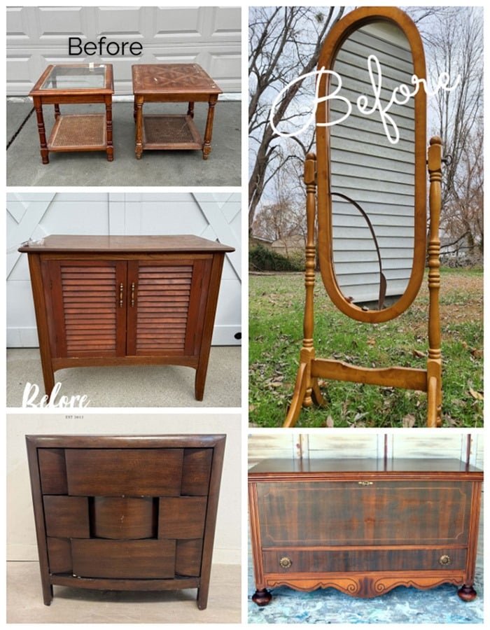 before furniture makeovers