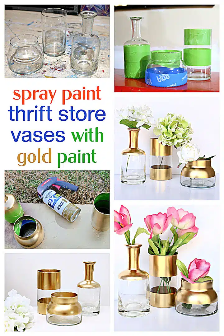 how to create designer style gold and clear glass vases