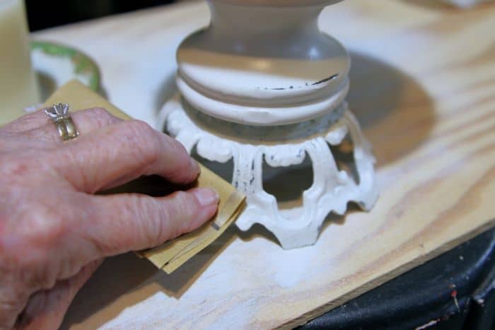 how to distress painted decor