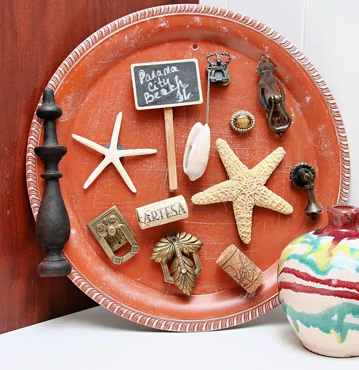 DIY Beach Themed Magnets And Salvaged Hardware Magnets