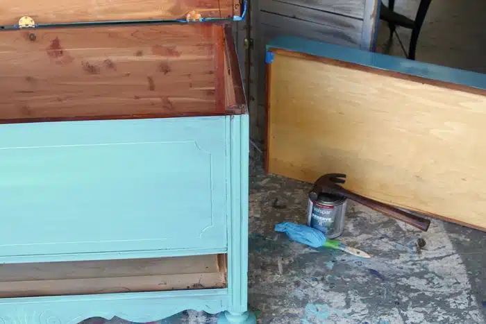 how to paint a cedar chest