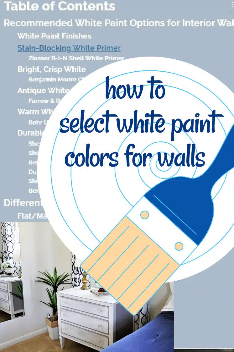 how to select white paint colors for walls