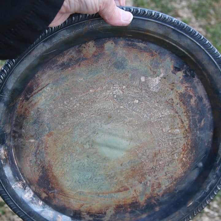 silver plate tray for magnetic board