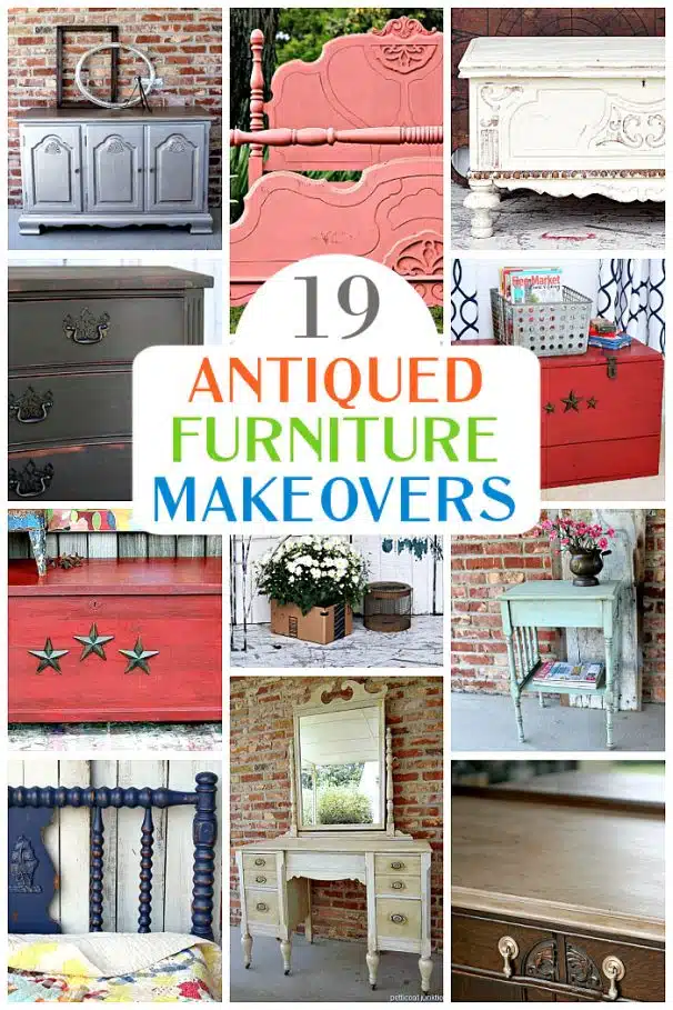 19 antiqued furniture makeovers