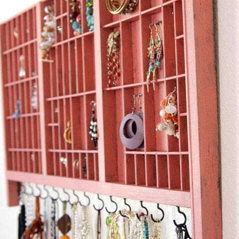 printers typeset drawer jewelry holder