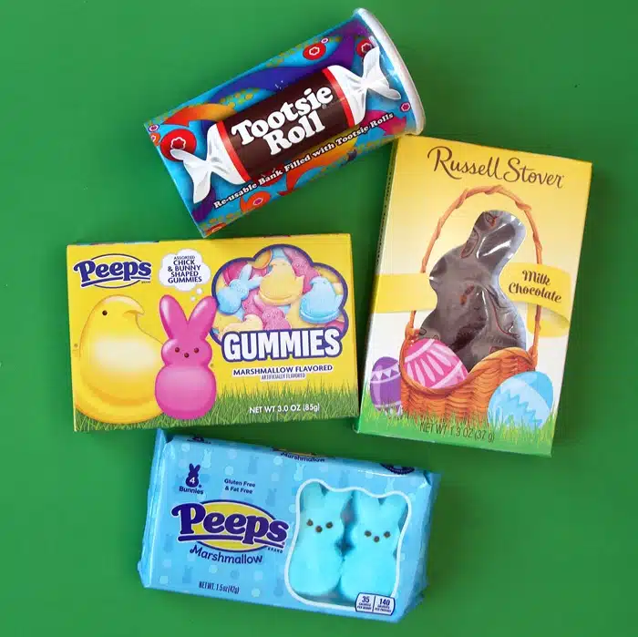 Dollar Tree Easter basket filled with good candy and fun toys (10)