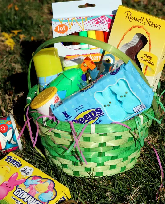 Dollar Tree Easter basket filled with good candy and fun toys (15)