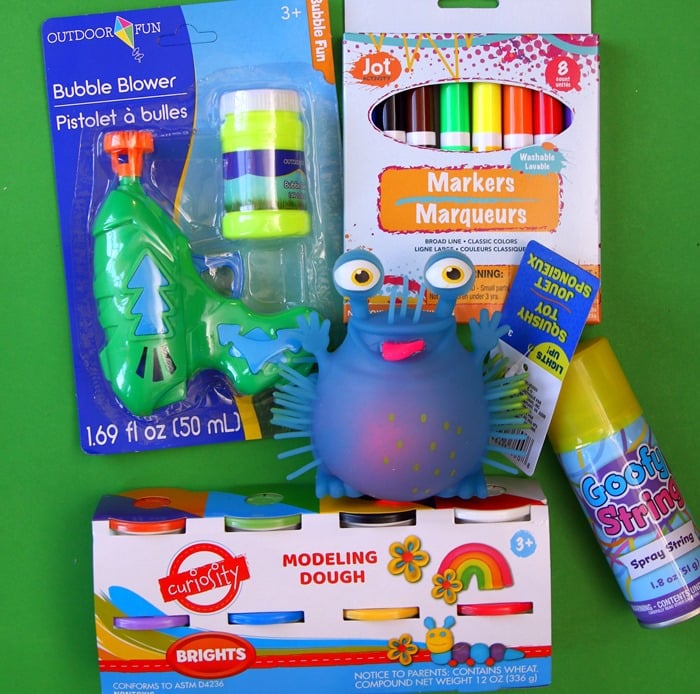 Dollar Tree Easter basket filled with good candy and fun toys (9)