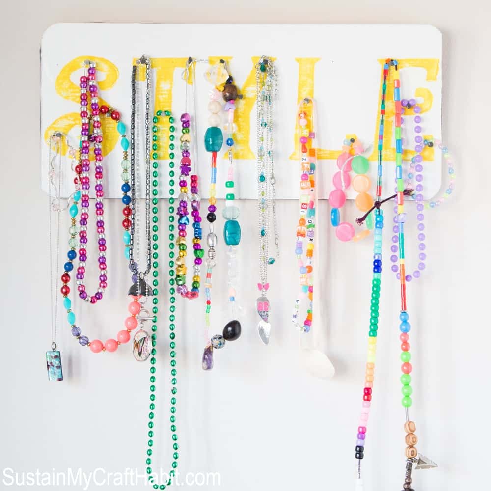 colorful necklace holder