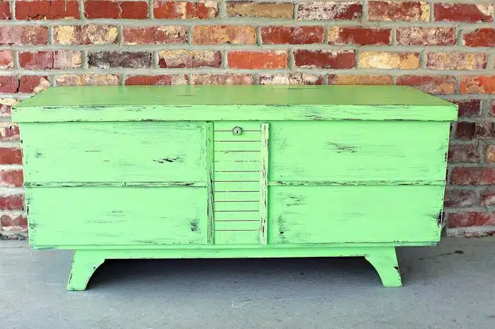 give an old cedar chest a new look with layered paint