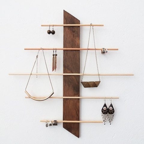 modern boho necklace holder