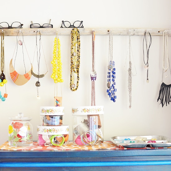 diy tabletop necklace organizer
