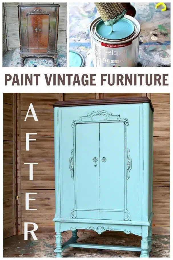 how to paint and distress vintage furniture
