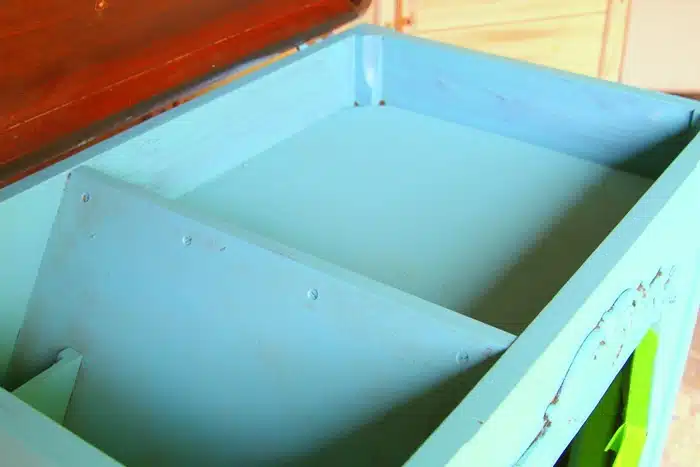 painting the inside of a cabinet