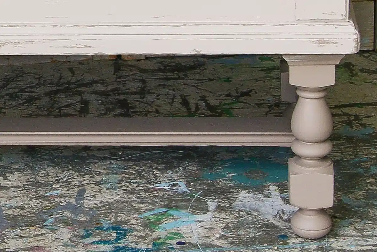 two tone furniture makeover in neutral colors from Dixie Belle Paint