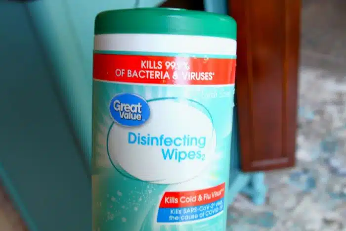 wet wipes for distressing furniture