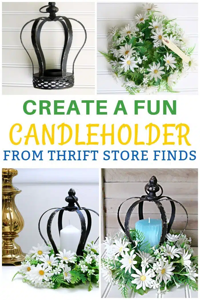 Create a fun candleholder from thrift store finds