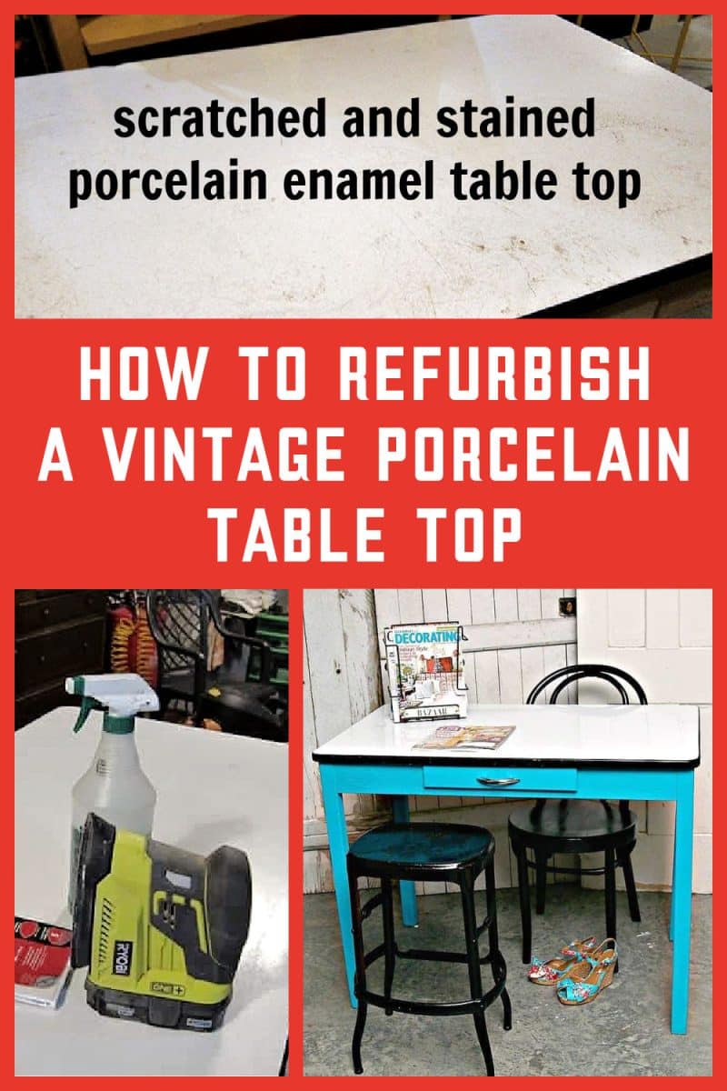 How to clean and refurbish an enamel porcelain table top