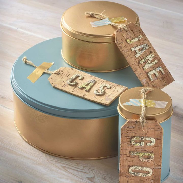 upcycled cookie tins